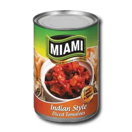 Miami – Tomato Based – Indian Style Peeled Diced Tomatoes 14.46oz (410g)