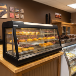 Brett's Biltong meat pies on display at the storefront