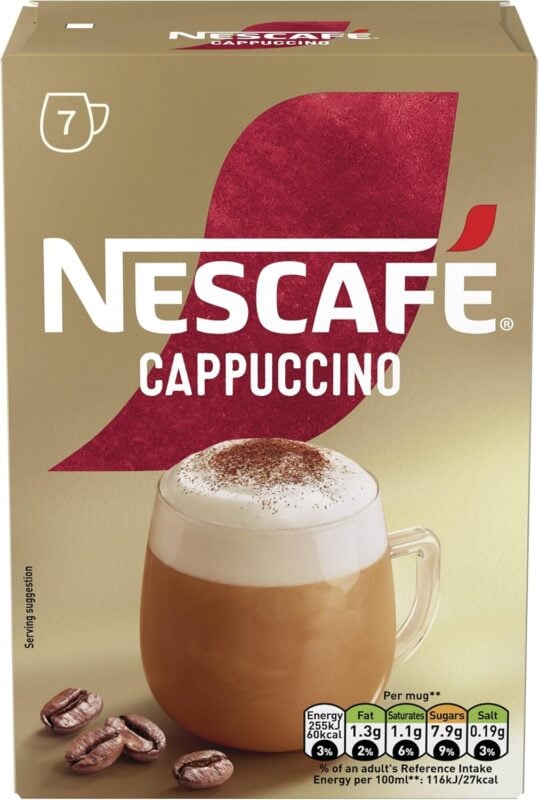 Nescafe Cappuccino instant coffee 7 sachets 108.5g