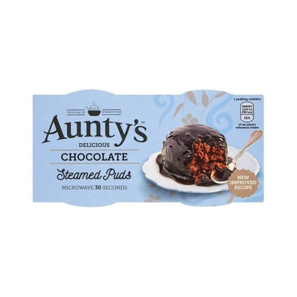 Auntys Chocolate Pudding 2-pack Aunty's Chocolate Steamed Puddings 2-pack