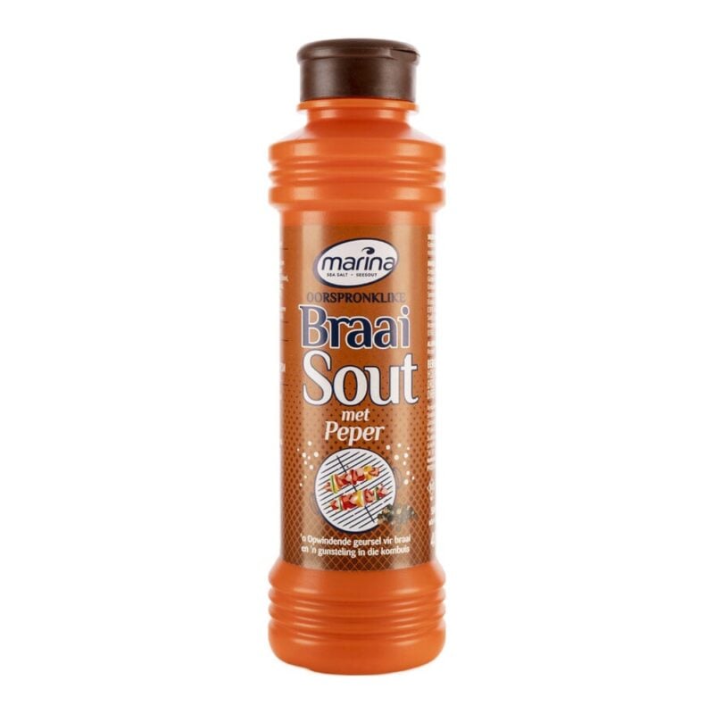 Marina Braai Salt with Pepper 400g shaker bottle